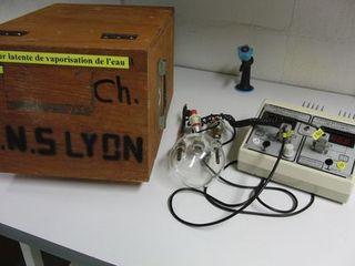 Chaleur latente de vaporisation de l eau, ballon tricol avec capteur de pression et température.