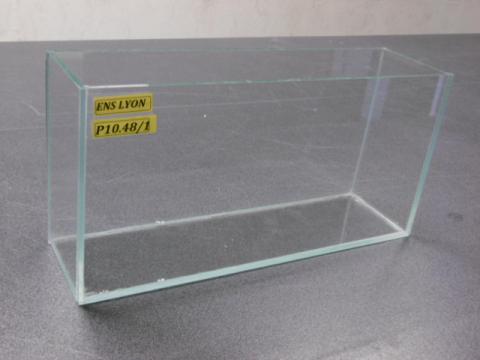 Cuve en verre à faces // - 300 x 80 - Hauteur 150 mm ép. 4 mm