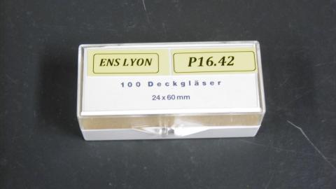 Lame de microscope (couvre-objet) 24 x 60 ép. 160 +/- 5 µm