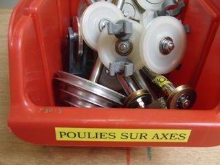 Boite de poulies sur axe